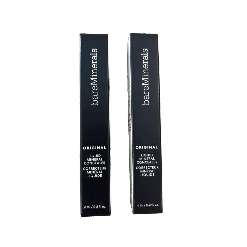 2x LOT Bare Minerals Originals Liquid Mineral Concealer: Dark 5N & 5C Full NIB